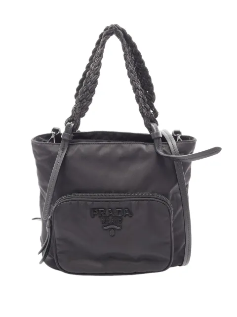 Prada Pre-Owned 2013-2026 Tessuto satchel Black 16FS4UMGW1MAZIFQ