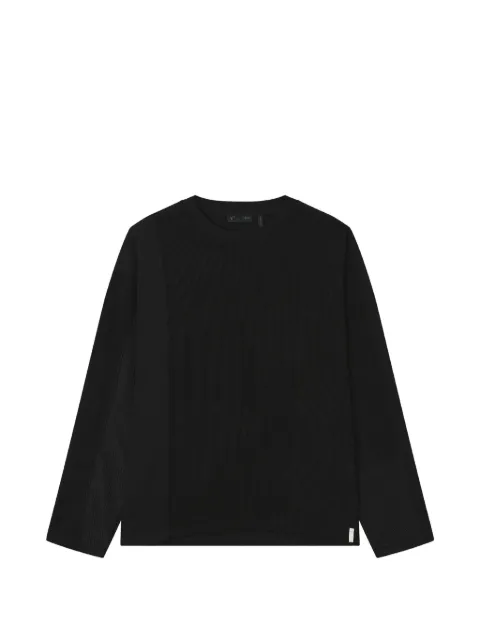 FIVE CM panelled waffle-knit T-shirt Black 5CXLTM00545X