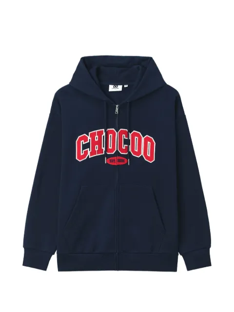 CHOCOOLATE logo-patch zip-fastening sweatshirt Blue B1XSWW02130X