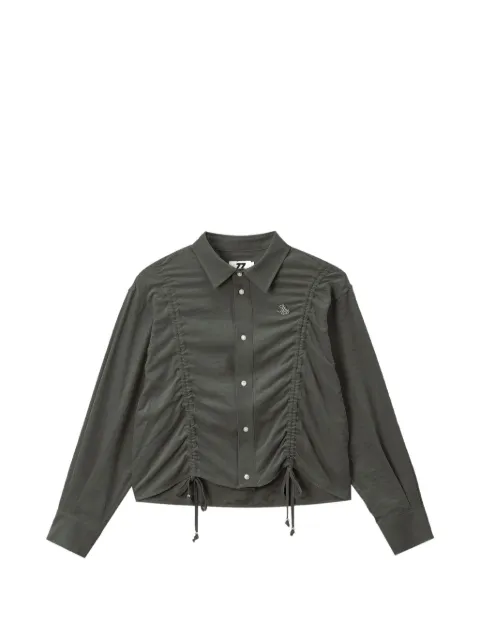 izzue ruched drawstring shirt Grey IZXSTW01215X