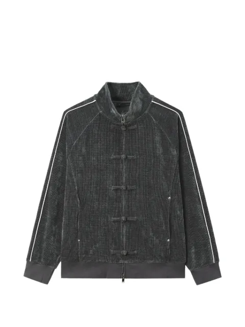 FIVE CM corduroy-effect frog-fastening sweatshirt Grey 5CXSWM00563X