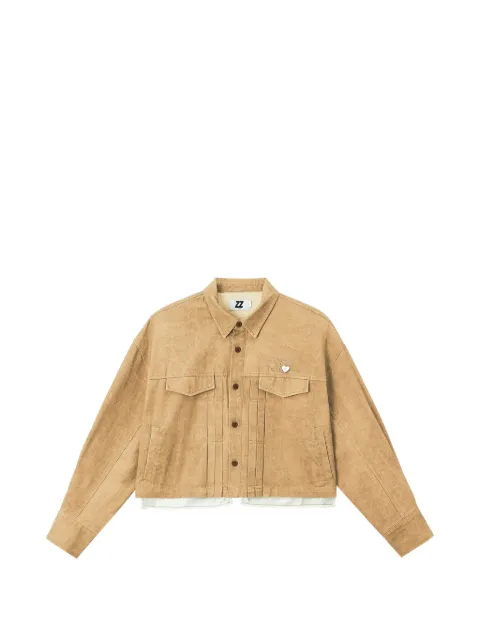 izzue pleated oversized jacket Neutrals IZXSTW01214X