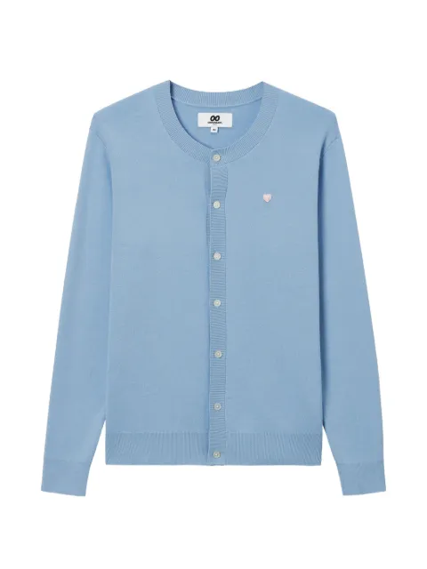 CHOCOOLATE heart-patch button-up cardigan Blue B1XCDW02154X