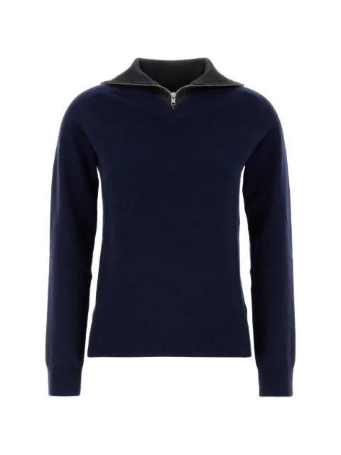 MM6 Maison Margiela quarter-zip knitted sweater Blue S62HA0109M13343