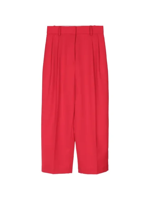 Elisabetta Franchi pleated wide-leg trousers Red PA18466E2