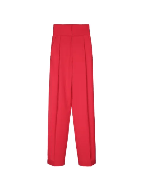 Elisabetta Franchi pleated high-waisted trousers Red PA17966E2