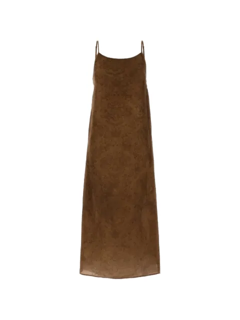 Uma Wang Anaya jacquard-pattern maxi dress Brown UP5012