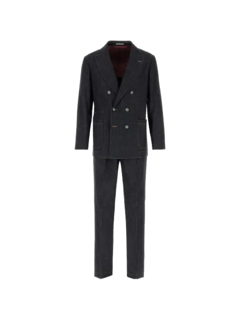 Brunello Cucinelli double-breasted suit Grey MH264DDM1KC1474