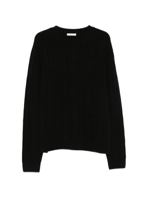 The Row Nanni cable-knit crew-neck sweater Black 1259Y120