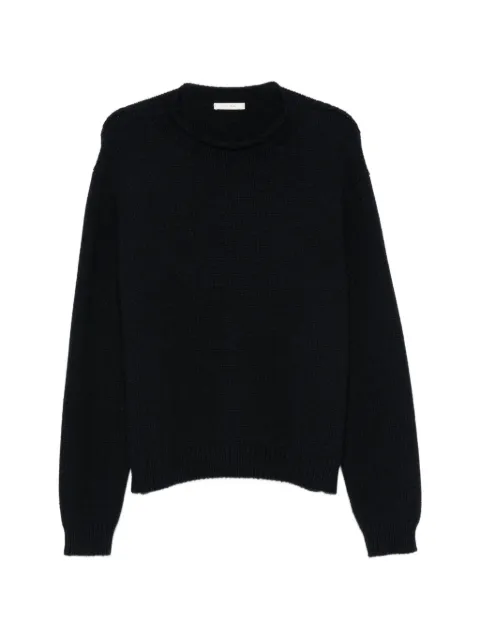 The Row Markhim ribbed-knit crew-neck sweater Blue 1202Y120