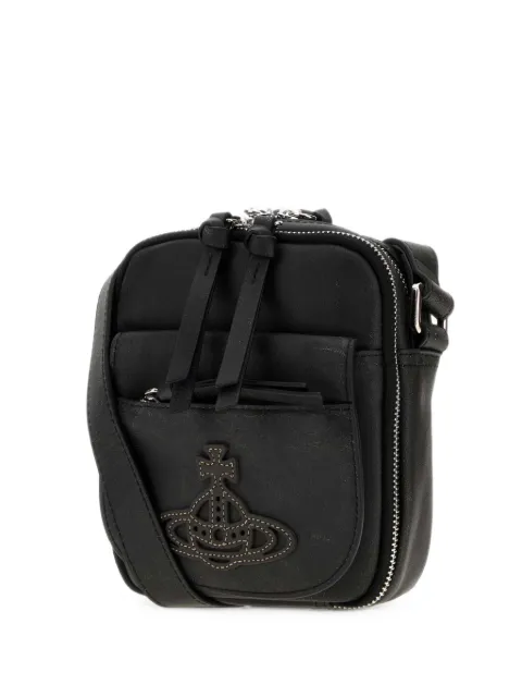 Vivienne Westwood Eton Orb-patch crossbody bag Black 48030026UL00EQ