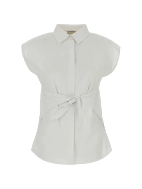 Calvin Klein tie-waist poplin shirt White LV044G164G