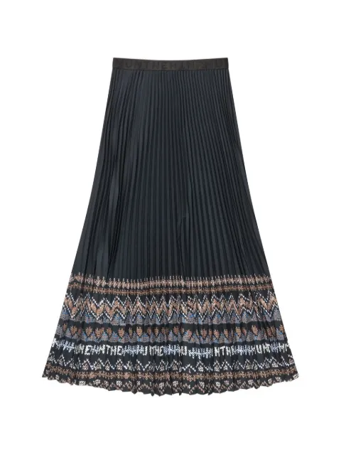 MUNTHE Taulla pleated long skirt Black 263121226323