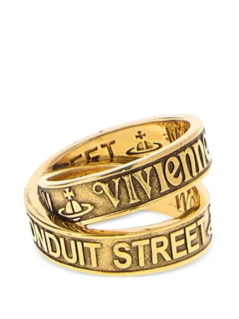 Vivienne Westwood Amos logo-engraved ring Gold 6402001T01R002