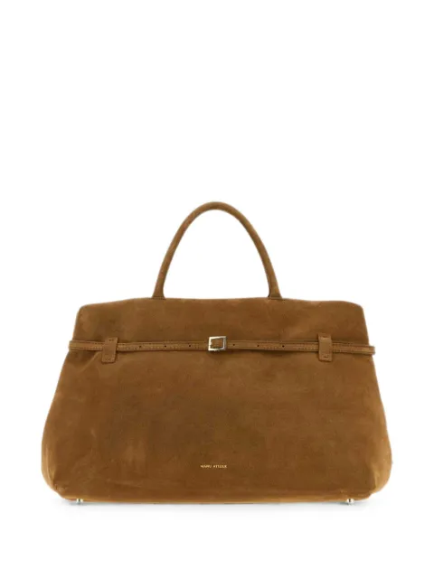 Manu Atelier Le Cambon 40 suede handbag Brown 2026255