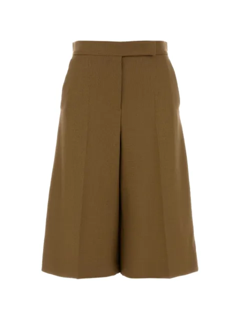 Max Mara slub wool canvas bermuda shorts - camel Brown 2621136171600