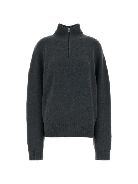 extreme cashmere n°235 Hike half-zip knitted sweater Grey 23509801TU01