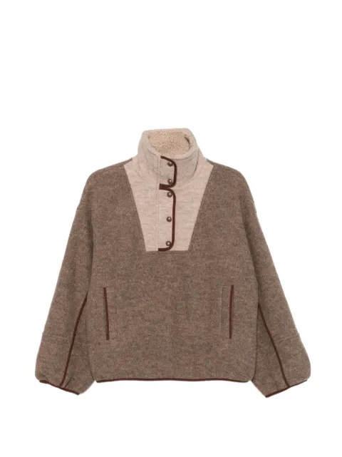 Sessùn contrast-panel press-stud jacket Brown 26113013