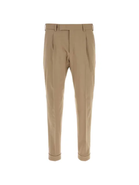 PT Torino pleated turned-up trousers Neutrals CORFZAZ40FWDMA37