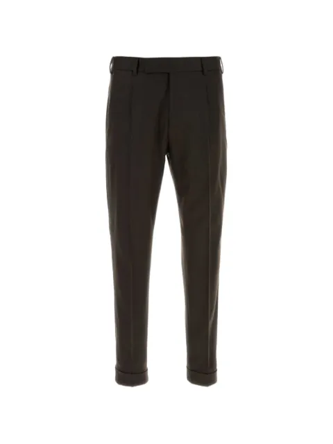 PT Torino zip-fastening tailored trousers Brown CORFZAZ40FWDTO03