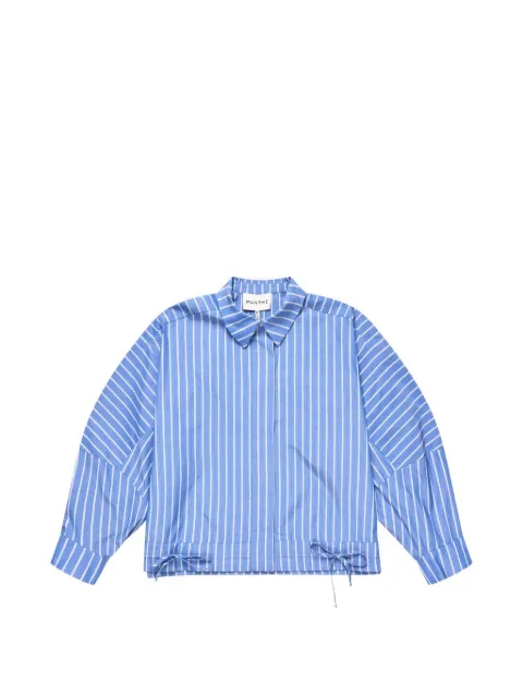 MUNTHE Loasta striped drawstring shirt Blue 263103326327