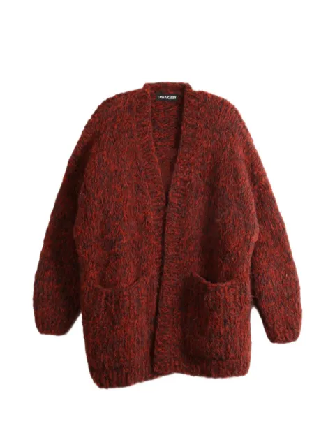 Casey Casey Elsa brushed-knit patch-pocket cardigan Brown 27FK066