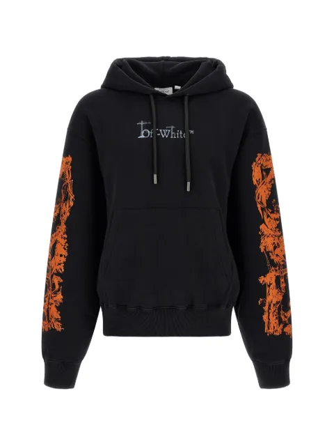 Off-White City Nature cotton hoodie Black OMBB12NF26FLE00700001001