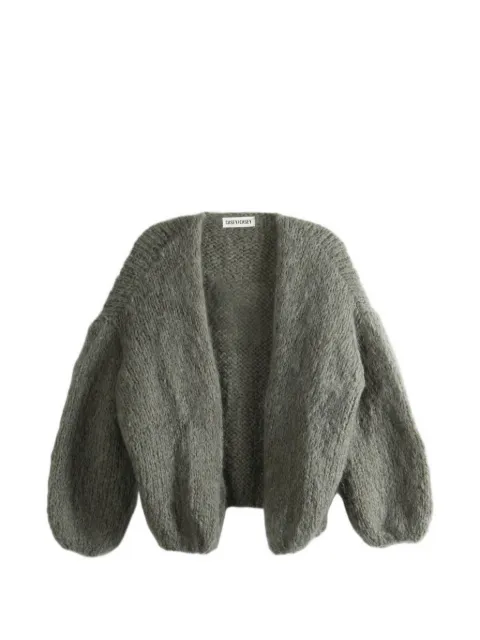 Casey Casey long-sleeve chunky-knit cardigan Green 27FK067