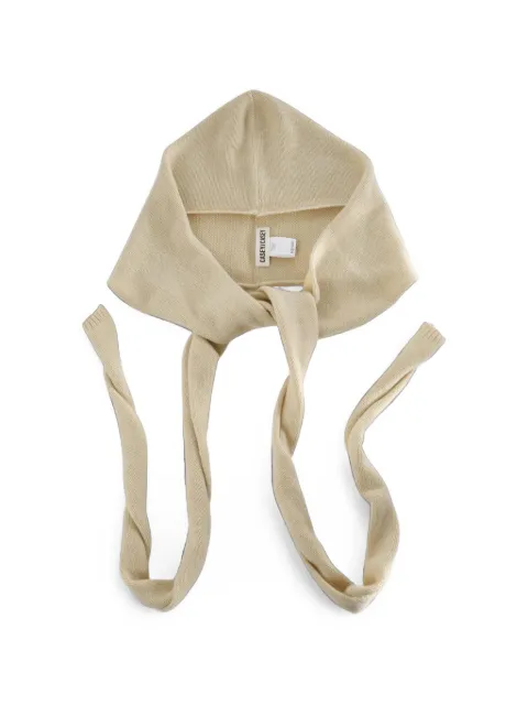 Casey Casey ribbed-knit scarf Neutrals 27FK063