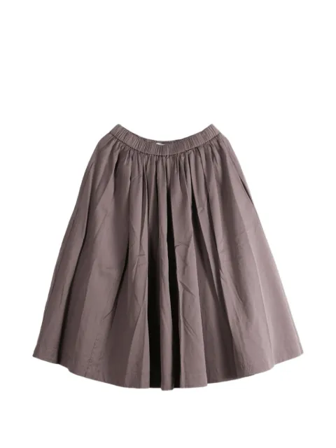 Casey Casey A-line gathered elasticated-waist midi skirt Brown 27FJ250