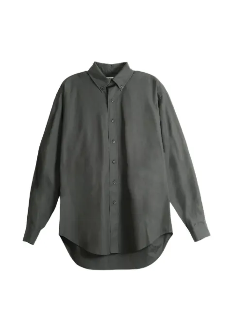 Rier button-down collar poplin shirt Grey SHT38CHARBONPOPELINE