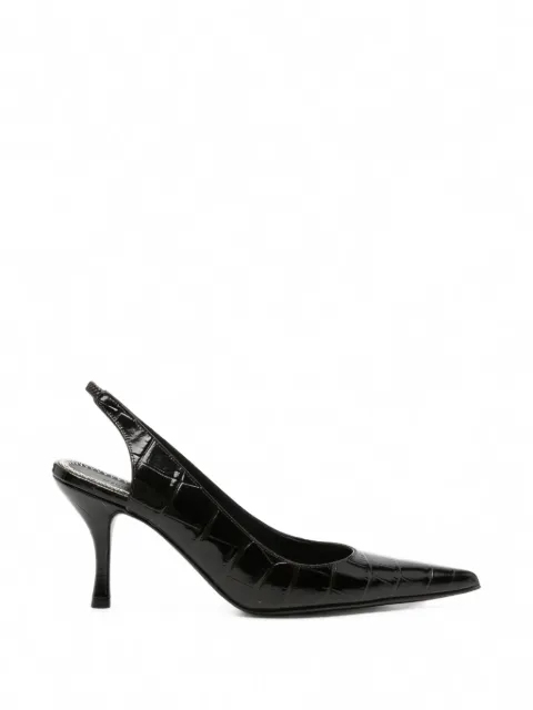 Magda Butrym croc-effect slingback pumps Black 519726