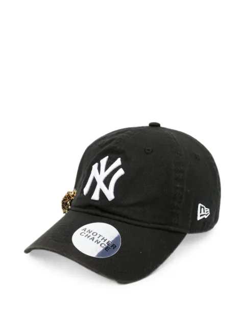 ANOTHER CHANCE crystal-embellished logo-embroidered baseball cap Black CAPNYWHBARRET
