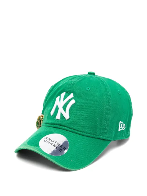 ANOTHER CHANCE embellished logo-embroidered baseball cap Green CAPNYWHBARRET