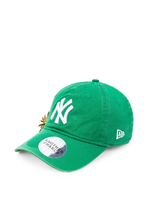 ANOTHER CHANCE logo-embroidered brooch-detail baseball cap Green CAPNY