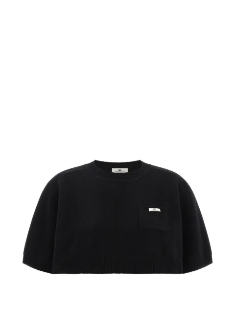 Elisabetta Franchi wool and cashmere top Black MK11T66E2