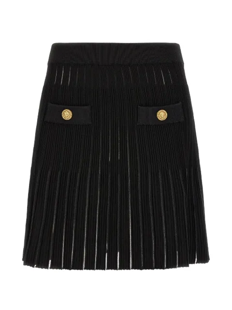 Balmain pleated mini skirt Black HF1LBB53KK10