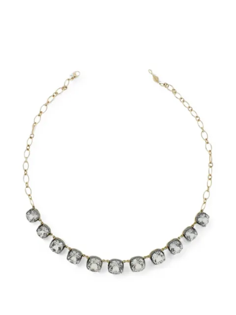 FRED LEIGHTON white topaz Collet Semi-Riviere necklace Gold FL39501