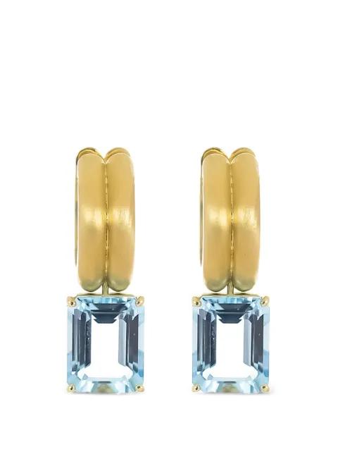 Irene Neuwirth Heroic aquamarine huggie earrings Gold EOKAQF1232QQ