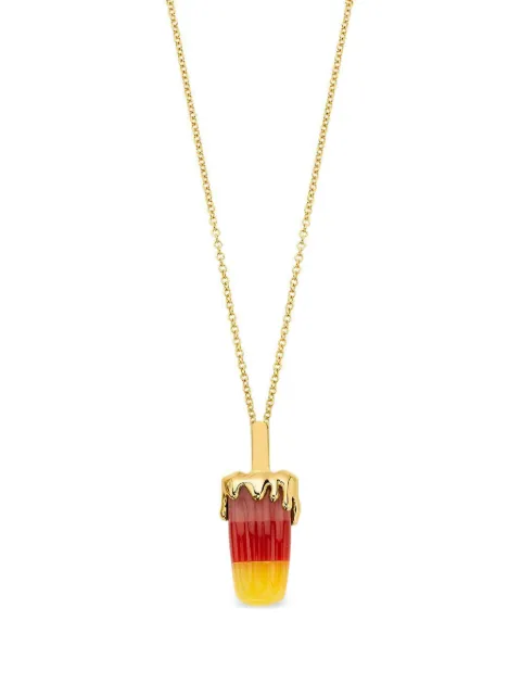 EDINA KISS agate and carnelian popsicle necklace Gold EKN103