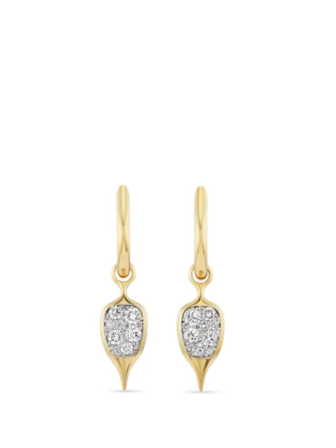 Uniform Object Thorn Carriage diamond huggie earrings Gold E124PROD
