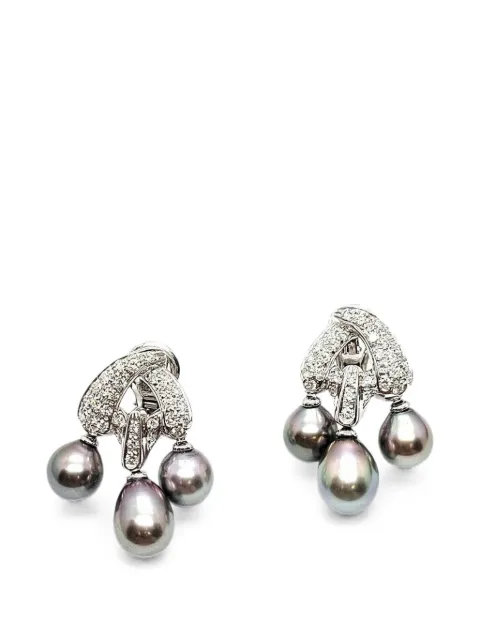 Andreoli pearl-drop diamond earrings Silver E577