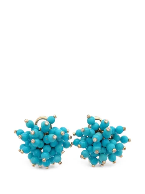 ALETTO BROTHERS Bel Fiore turquoise and diamond earrings Gold E00190