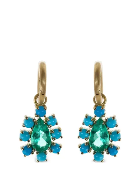 Irene Neuwirth Gemmy Gem emerald and turquoise earrings Gold EOKEMKT1094E3HG