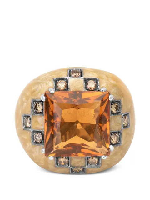 Andreoli citrine and diamond ring Neutrals R5091
