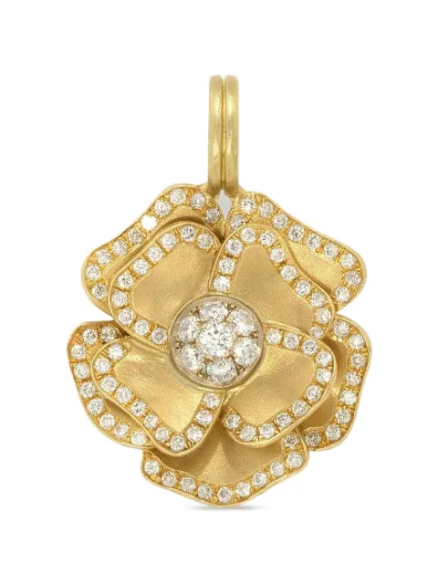 Irene Neuwirth Blossom Camelia Lucky Charm diamond pendant Gold P830DI18PVDB
