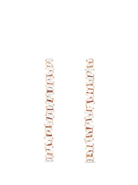 Suzanne Kalan midi Tennis Drop diamond earrings Pink BAE796