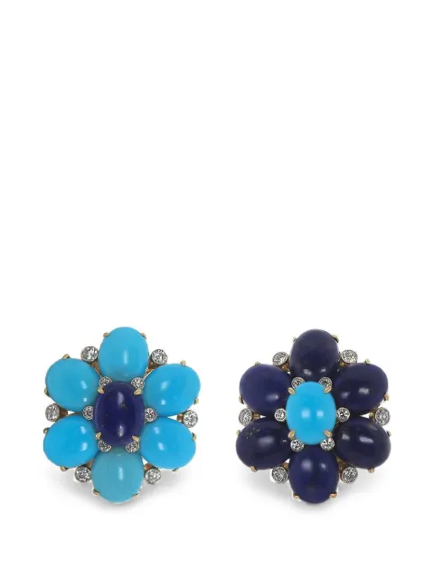 ALETTO BROTHERS Fioretta turquoise and lapis earrings Gold E0015