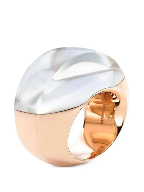 VHERNIER Aladino rock crystal and mother of pearl ring Pink 0N1506A203