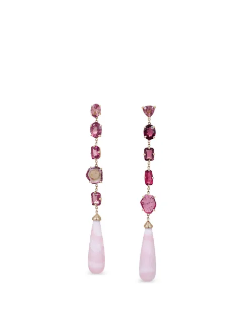 Jacquie Aiche tourmaline and opal drop earrings Gold 2303160